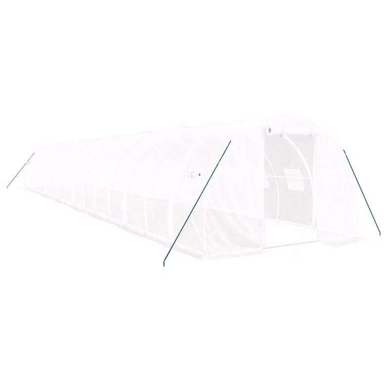 Serra con Telaio in Acciaio Bianco 48 m² 16x3x2 m