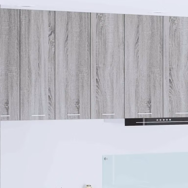 Armadio pensile da cucina moderno vidaXL Grigio, L: 60 cm, P: 31 cm, H: 80 cm