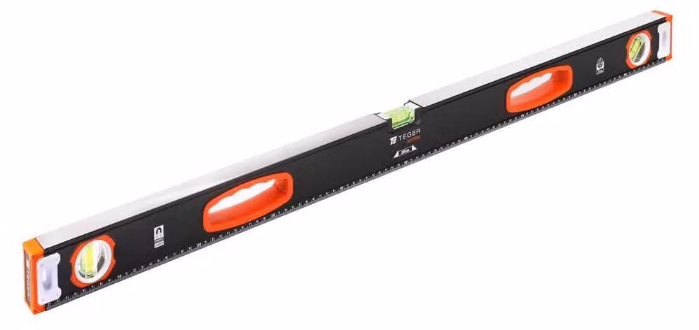 Livella a bolla d'aria in alluminio/magnetica, lunghezza 100 cm, modello Extreme/TEGER