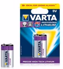 Batteria al Litio Varta 9V Professional Lithium Colore Argento