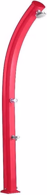 Doccia Tradizionale In Alluminio Jolly Con Miscelatore E Lavapiedi Colore Rosso Cv-A525/3027