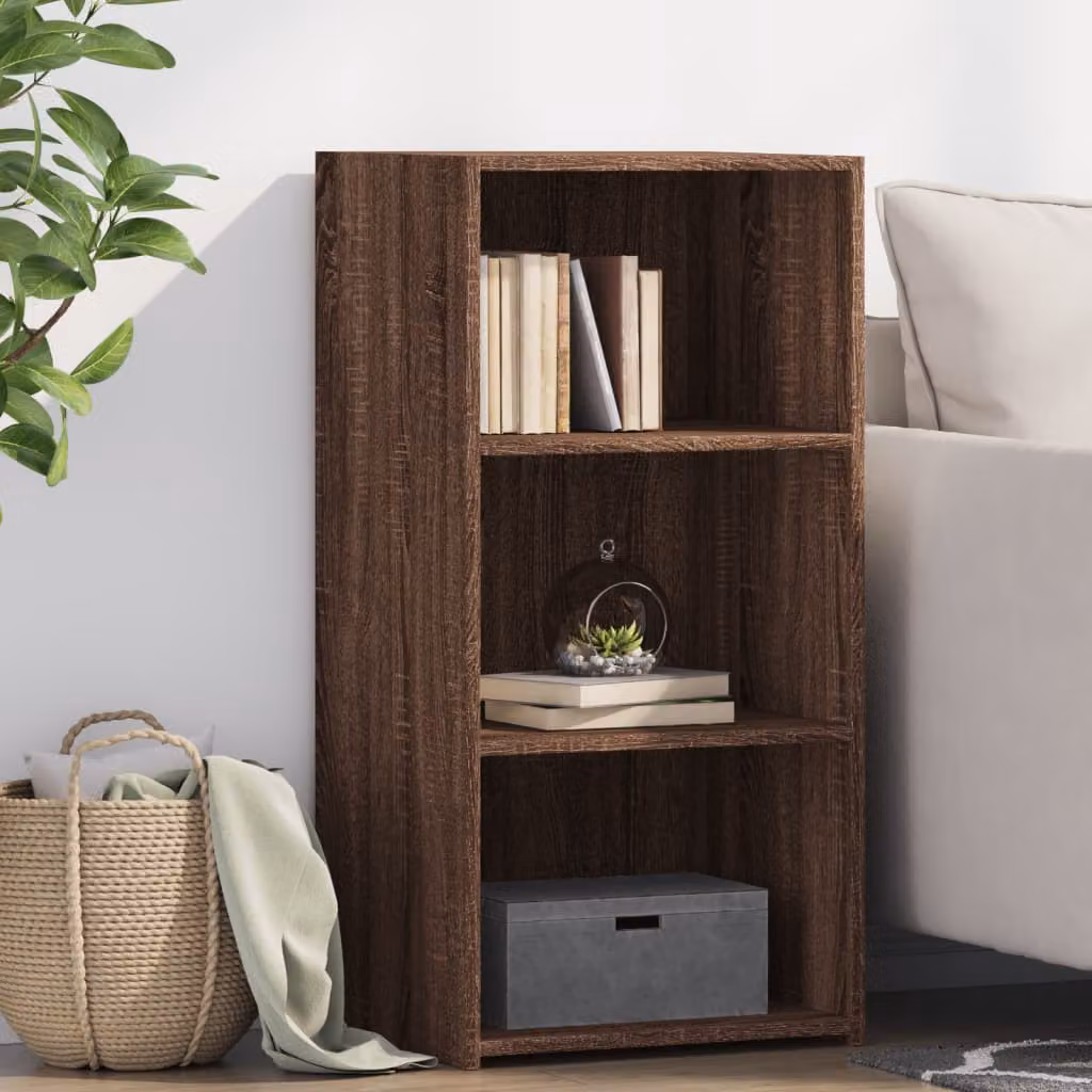 Credenza moderna vidaXL in legno multistrato color rovere marrone L 45 cm, P 41 cm, H 93 cm