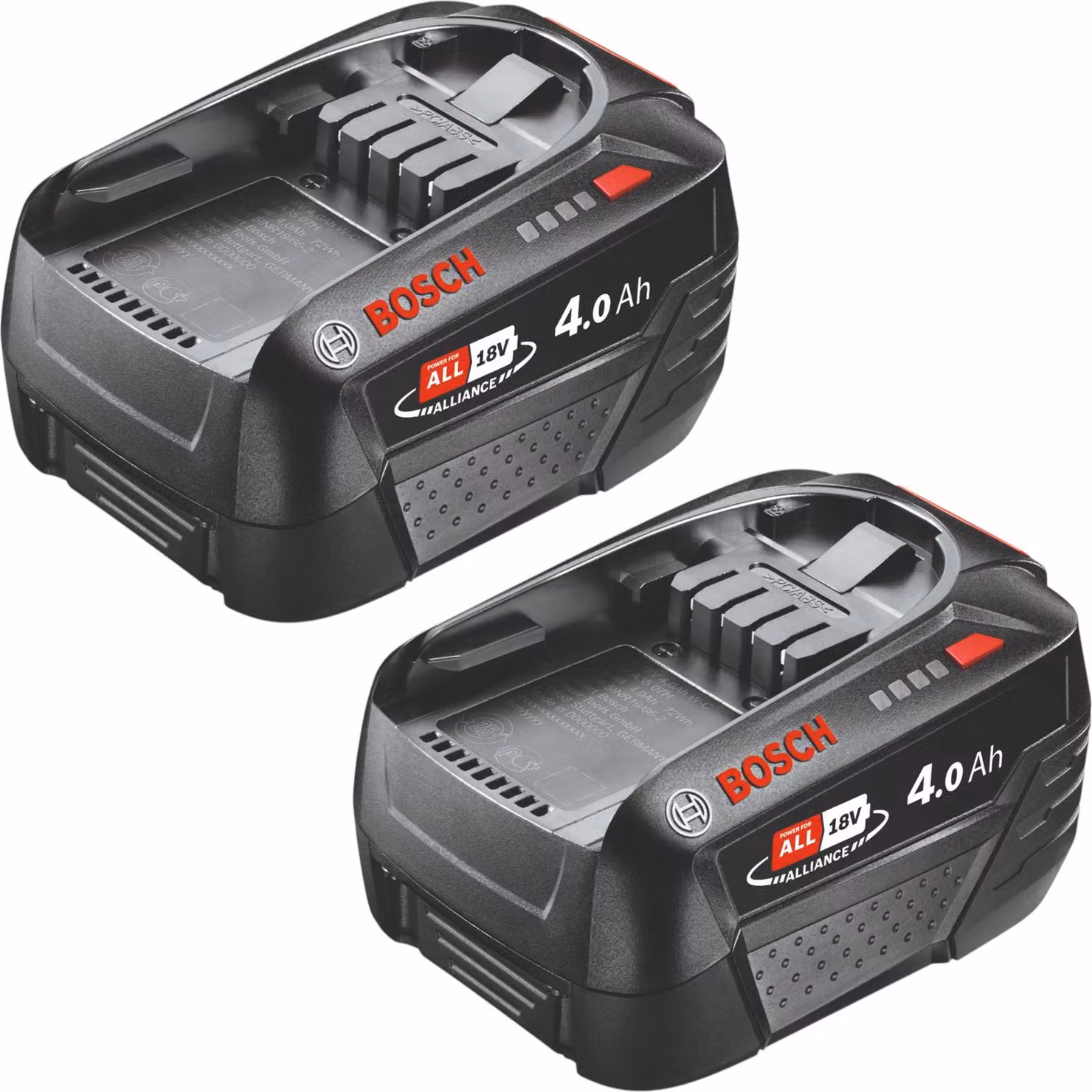 Bosch 2x PBA 18V 4,0Ah W-C Batteria 18 V 4,0 Ah POWER FOR ALL ( 2x 1600A011T8 )