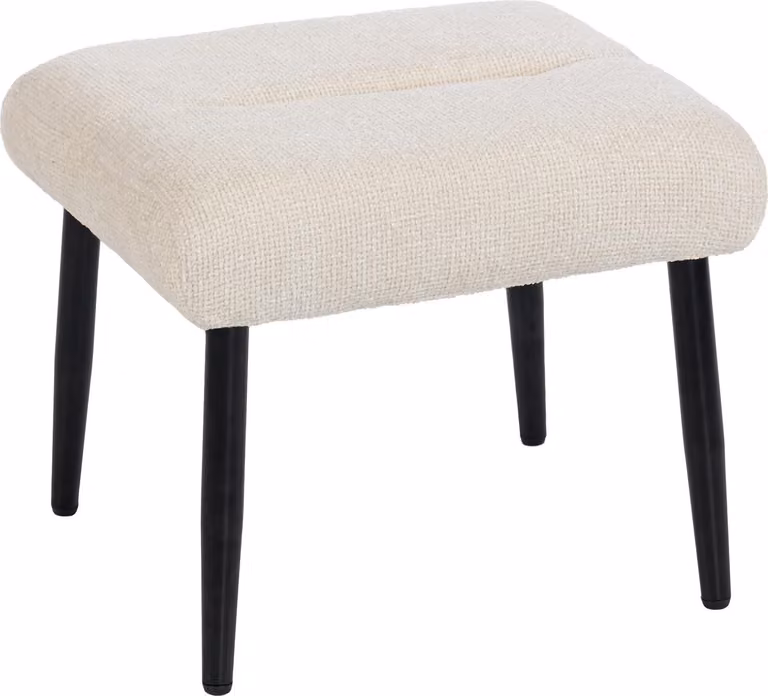 Poggiapiedi con cuscino in ciniglia, gambe in acciaio, 45x41x38 cm