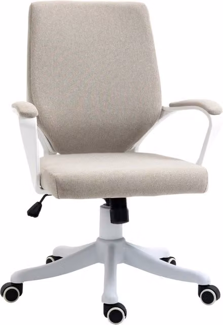 Sedia da Ufficio Ergonomica ¨C Xylo ¨C Beige, Altezza Regolabile, Funzione Dondolo, 62x69x92-100cm
