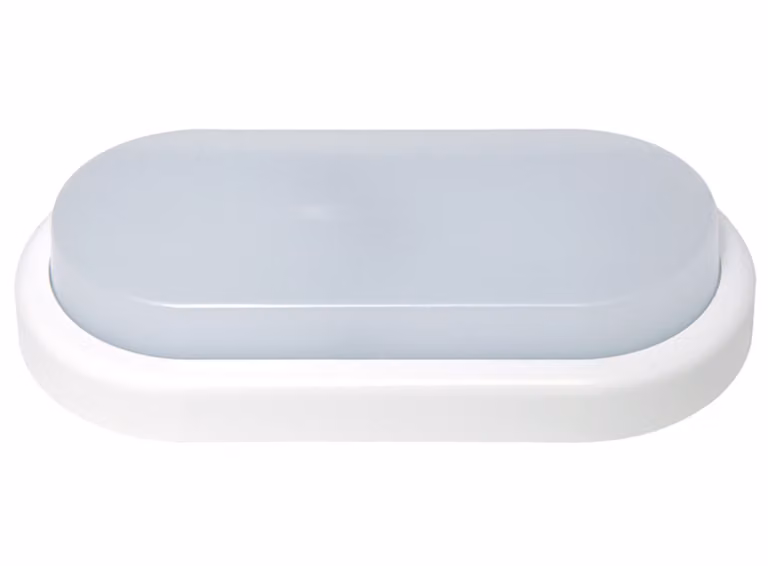 Lampada a soffitto LED Ecolite, modello LED-BL18W-BI, forma ovale, 18W, 4000K, grado di protezione IP54, 1300 lumen