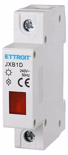 Spia luminosa LED DIN rosso ETTROIT JXB1D-16