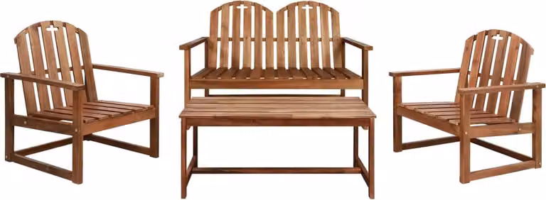 Maison Exclusive - Set da giardino 4 pezzi in legno massello di acacia