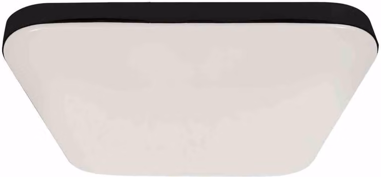 Plafoniera LED quadrata NEMO bianco e nero 17W, luce bianca neutra 1530 lm, plastica, dimensioni: 6x33x33 cm, IP20, Milagro