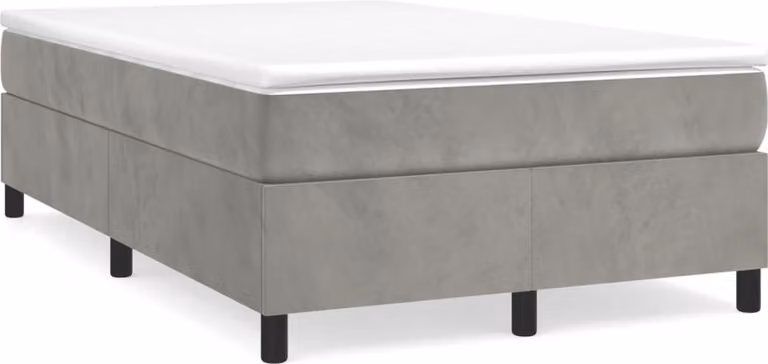 Struttura Letto a Rete a Molle Grigio Chiaro 120x200 cm Velluto