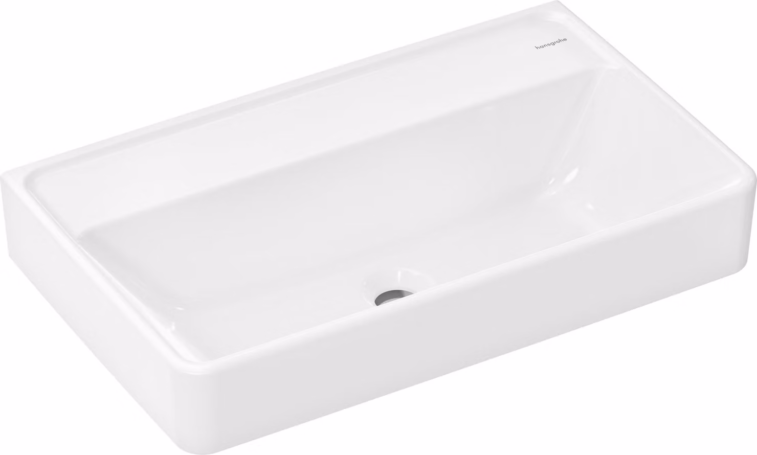 hansgrohe Xanuia Q lavabo compact, sans trou pour robinet, sans trop-plein, 650x390mm, SmartClean, blanc, 61131450, 61131450