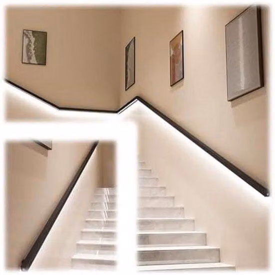 Barra di sicurezza - Supporto a parete con sensore di distanza - Resistenza al movimento - Protezione anti-distanza - 300 cm - nero