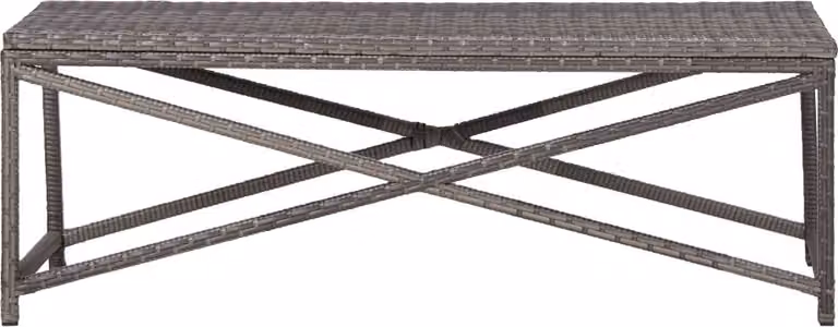 Panchina da Giardino 120 cm in Polyrattan Grigio