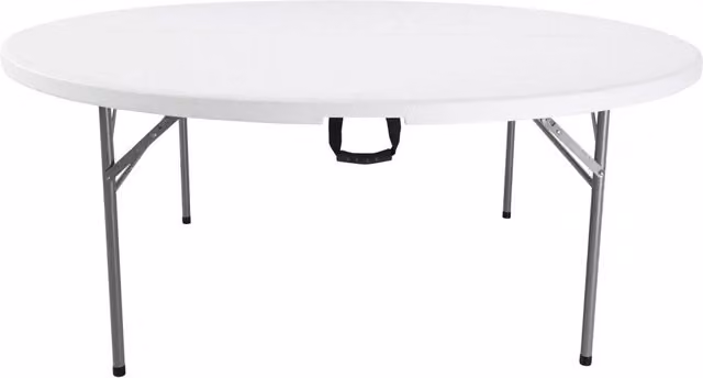 Tavolo da catering rotondo pieghevole GIORDANOSHOP bianco Ø180 cm