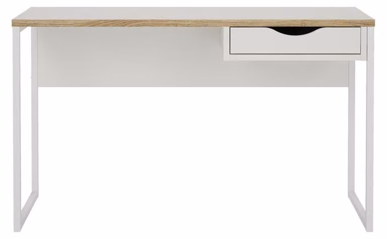 Calicosy - Scrivania 1 cassetto con base in metallo L130 cm - FUNCTION
