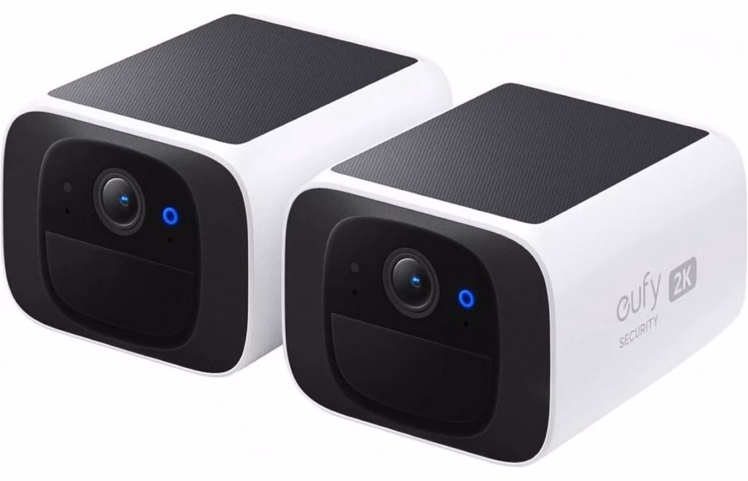 Set di 2 telecamere di sorveglianza eufy SoloCam S220, risoluzione 2K, wireless, pannello solare, IP67