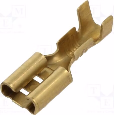 10 connettori a crimpare: a filo piatto, 4,8 mm, femmina, per cavi da 0,5 mm, sezione 0,5÷1 mm², adatti per cavi isolati modello 3800.60