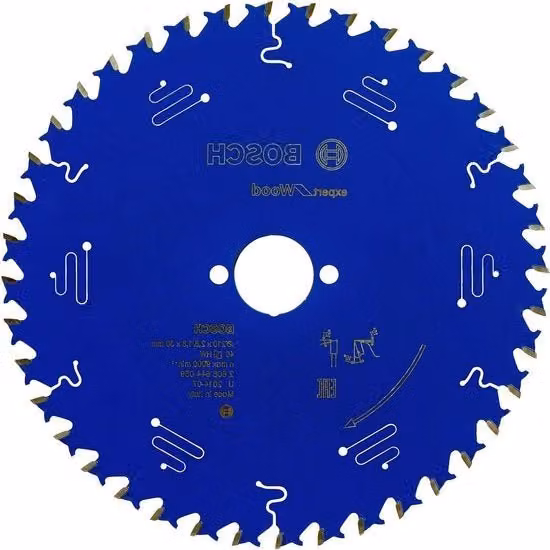 Lama circolare per legno con inserti in carburo blu, dimensioni: 210 x 30 x 28 mm