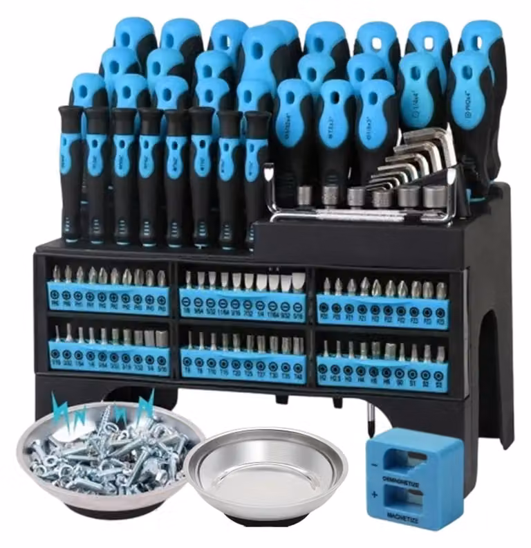 Set di cacciaviti magnetici con custodia portaoggetti