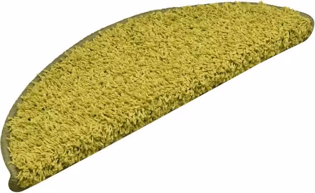 Set di 30 tappetini per scale semicircolari DESIGN IN in polipropilene verde, antiscivolo e fonoassorbenti, L: 56 cm, P: 20 cm, H: 3 cm