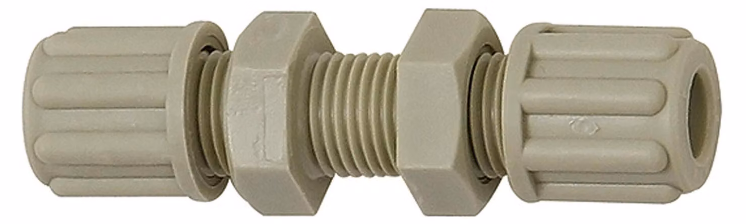 Raccordo a paratia diritto Riegler, M18x1,5, per tubo 9/12 mm, SW 24, PP