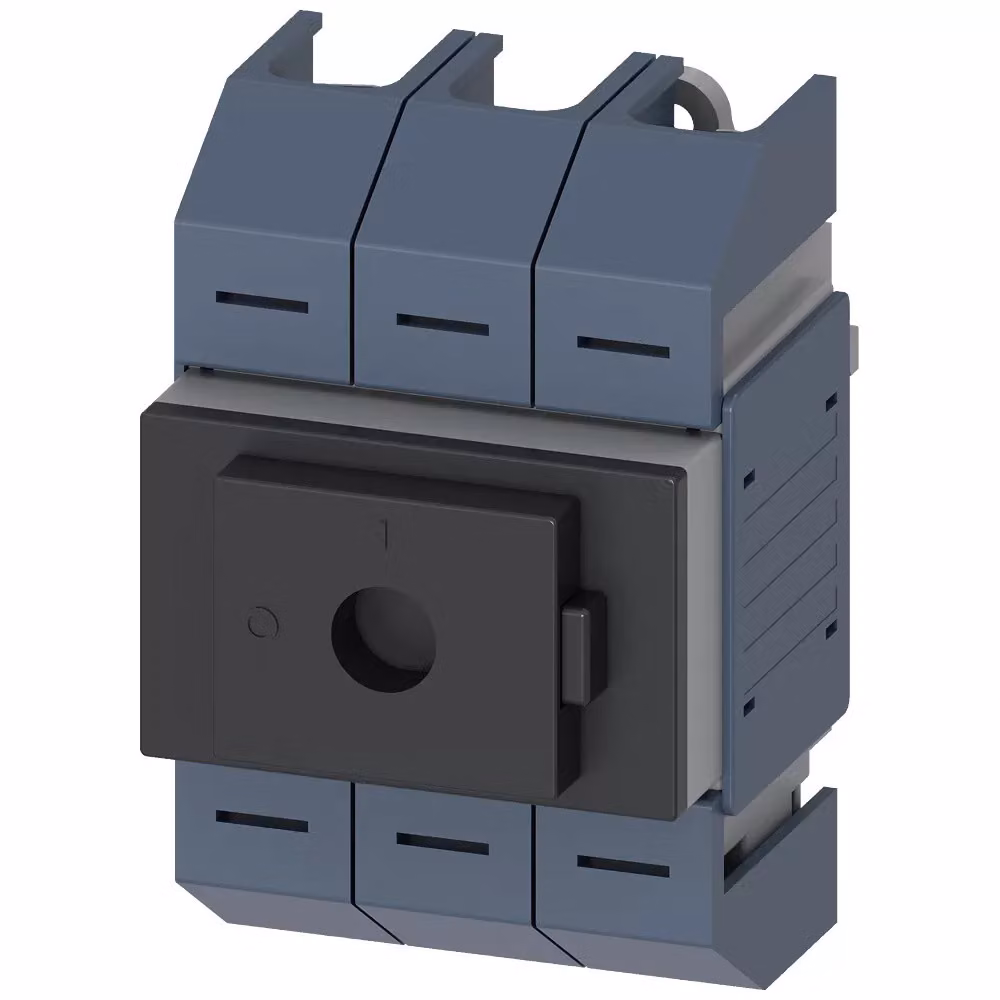 Interruttore sezionatore Siemens 63 A, serie 02, a 3 poli, azionamento frontale centrale, unità base 3KD03302LG203