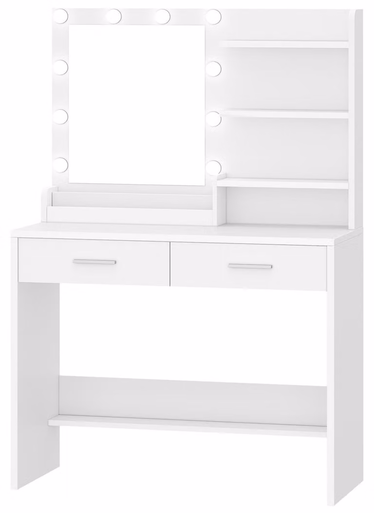 Tavolo da trucco - Tavolo per il trucco - Tavolo per il make-up - Tavolo per il trucco professionale - Tavolo per la bellezza - Con specchio e illuminazione a LED