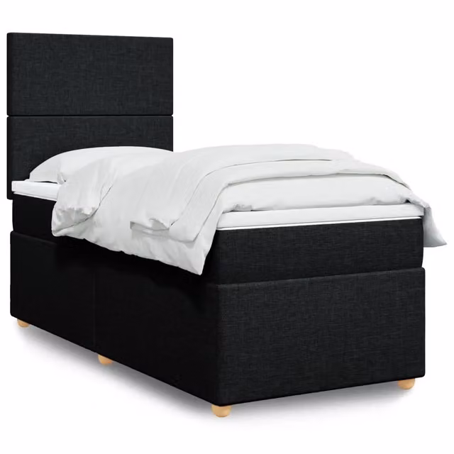 Letto Ibrido Moderno vidaXL con Illuminazione Sotto il Letto e Porta USB, Bianco e Nero, L/P/H: 200 x 90 x 150,5 cm