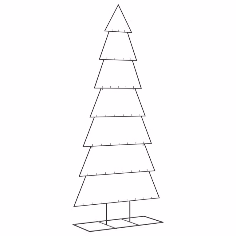 Albero di Natale in metallo da decorare nero 210 cm