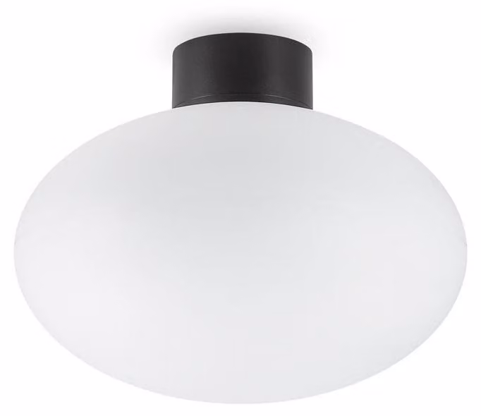 Plafoniera Moderna Clio Alluminio Nero 1 Luce E27