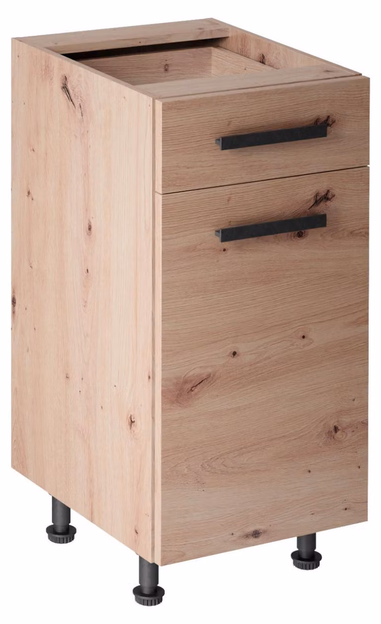 Mobile base con cassetto VALEN 2 - larghezza 40 cm, rovere artigianale