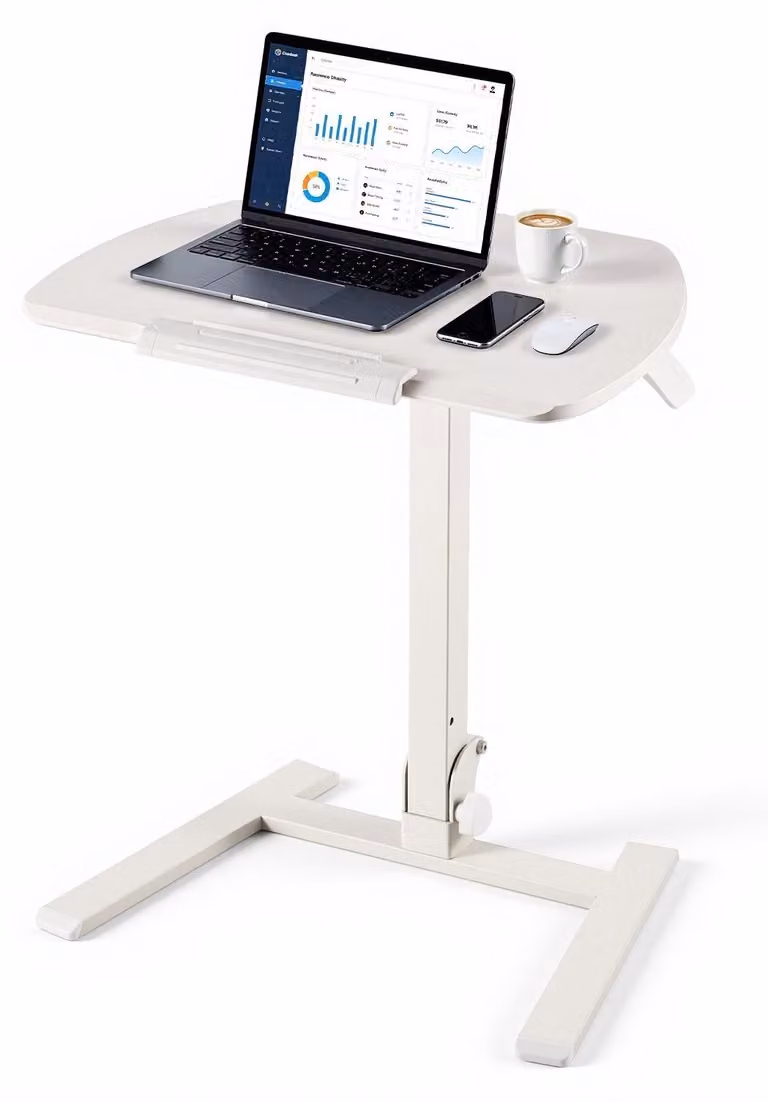 Scrivania regolabile in altezza - Tavolo computerizzato regolabile in altezza, con possibilità di utilizzo in piedi o seduti - Piano di lavoro 65x48 cm - Altezza regolabile da 74 a 109 cm - Inclinazione regolabile da 0 a 90° - Capacità di carico: 15 kg -
