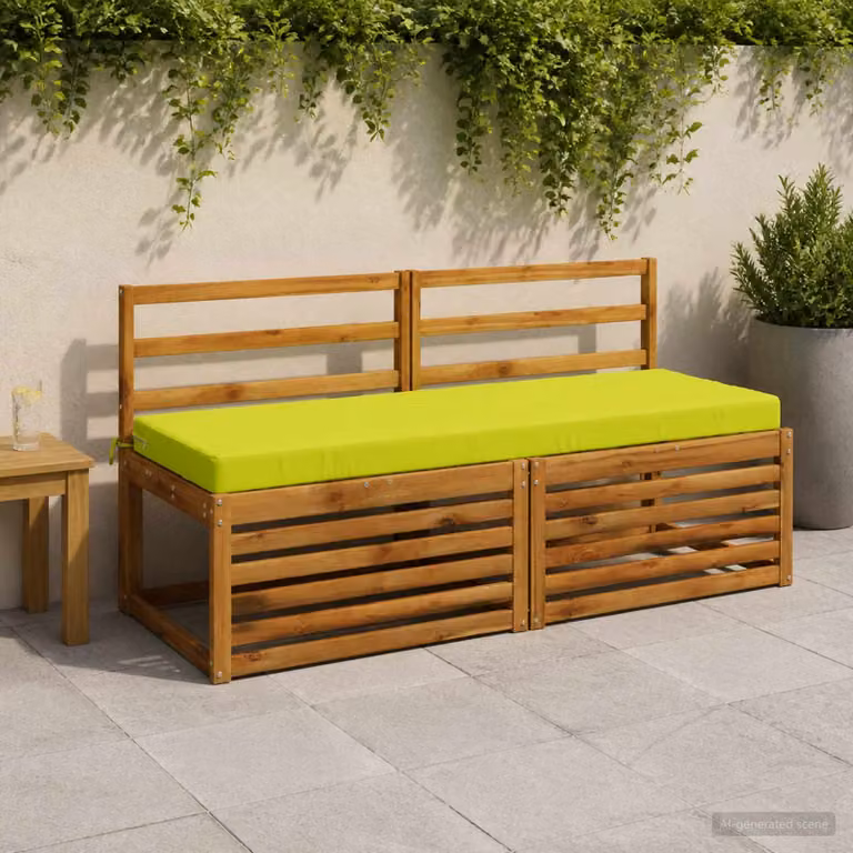 Cuscino per panchina vidaXL SOEST rettangolare in poliestere verde brillante con rivestimento rimovibile e resistenza ai raggi UV