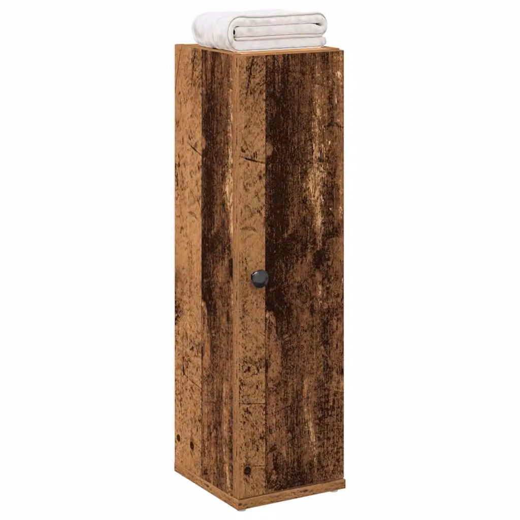 Mobile da bagno vidaXL in legno color marrone con portarotolo e ante a battente L/P/H: 20,5 x 22 x 72 cm