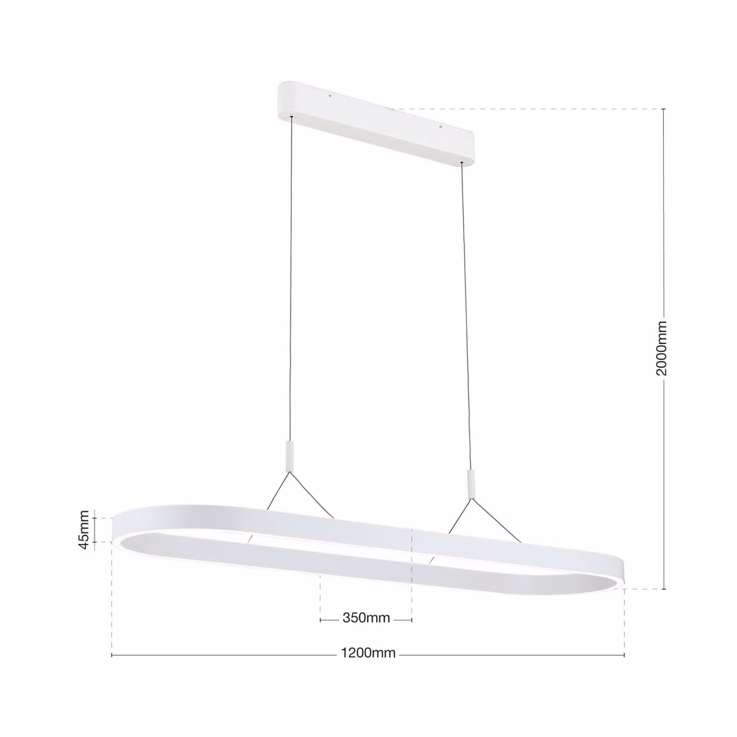 ORION Lampada LED a sospensione Carrara, bianca, regolabile in altezza, CCT dimmerabile, Bianco / Opale, Soggiorno / Sala da pranzo, Alluminio, Moderno