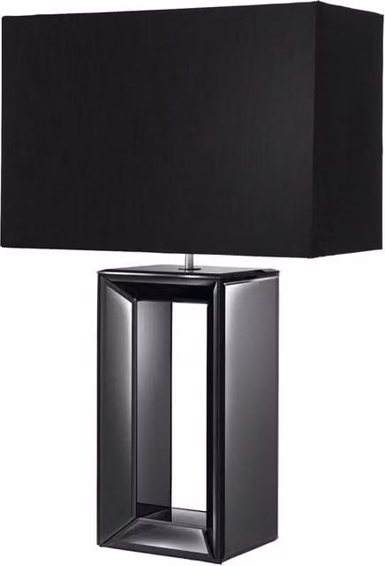 Lampada da scrivania moderna SEARCHLIGHT in vetro e tessuto nero con attacco E27