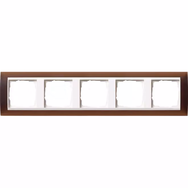Gira 0215331 Cornice di copertura a 5 posti per bianco puro Gira Event Opak marrone scuro