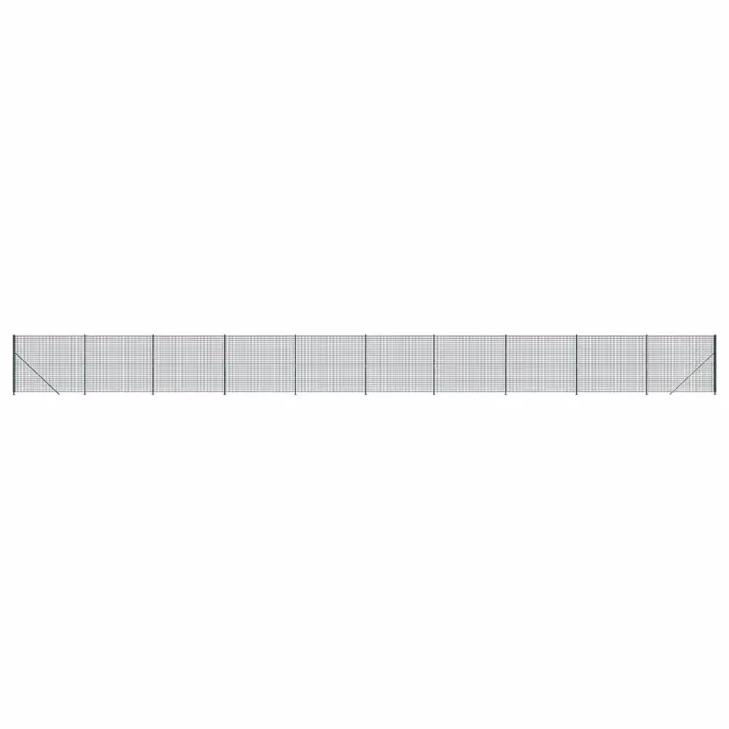 Recinzione Metallica con Flangia vidaXL in Acciaio Zincato e Rivestimento PVC Verde 2 x 25 m – 2