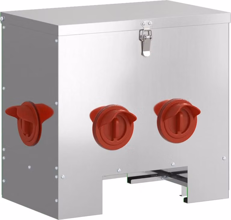 Feeder per pollo Argento 40,5 x 25 x 38 cm Acciaio zincato