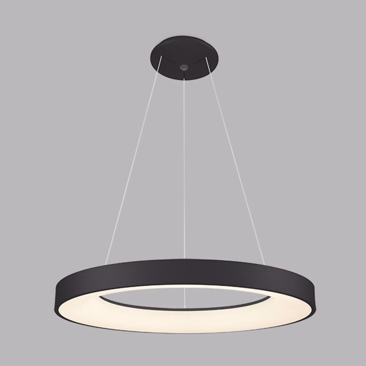 Lampadario LED dimmerabile BELLA, Variante: Ø 600mm, 50W, 3450lm, 3000K/4000K, nero, TRIAC