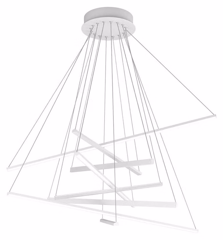 Sospensione Moderna Dna Alluminio Bianco Led 80W