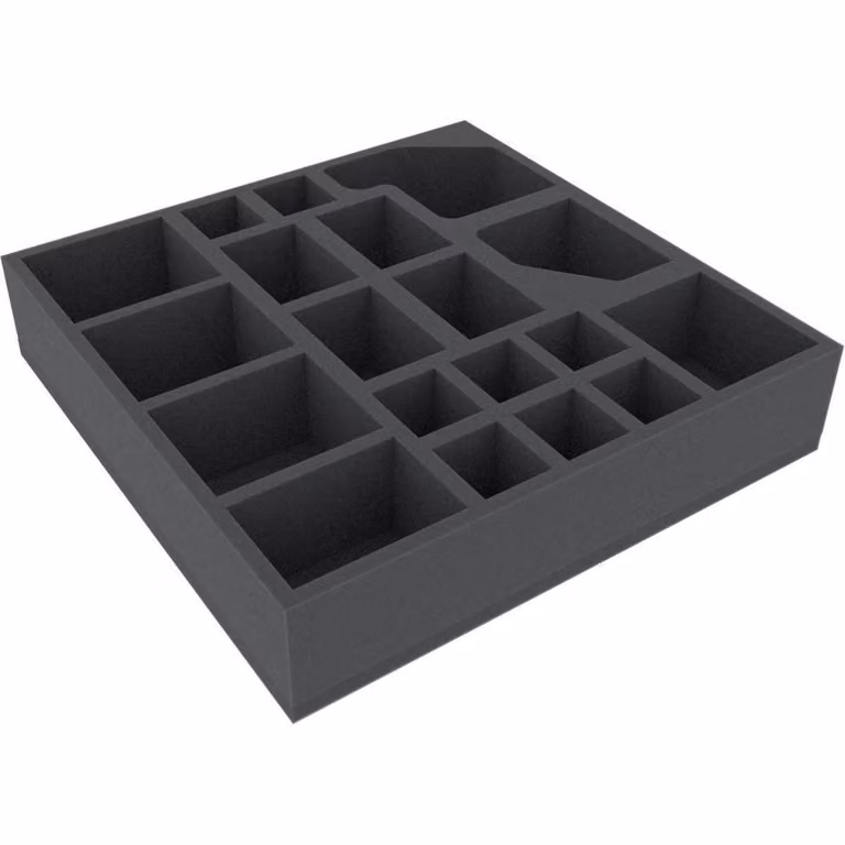 AFED060BO 285 mm x 285 mm x 60 mm - Inserto in schiuma per giochi da tavolo