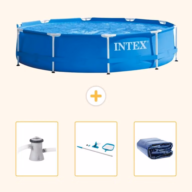 Piscina autoportante rettangolare - 305x76 cm - 4 pezzi - SCB81