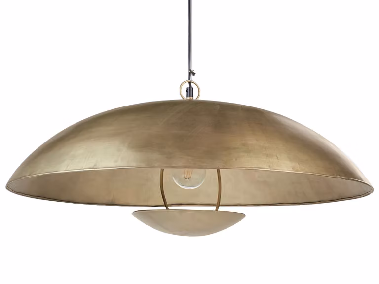BELIANI Lampada a sospensione in ottone con paralume in ferro design moderno fatto a mano accessori per la casa decorazione