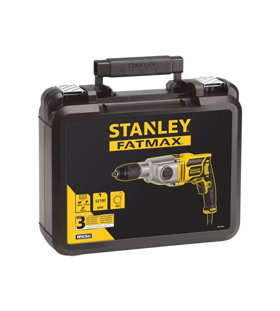 Trapano a percussione Stanley Fatmax 850W a 2 velocità meccaniche giallo – 1