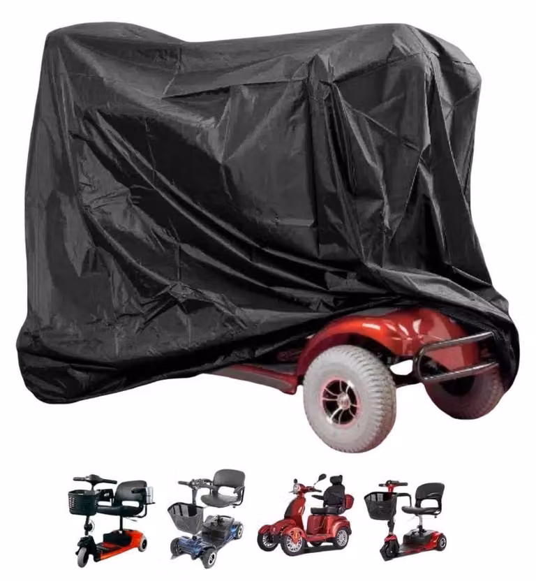 Copertura impermeabile e resistente ai raggi UV per scooter elettrici, dimensioni 140x69x92 cm, colore nero, adatta a scooter a 3 e 4 ruote