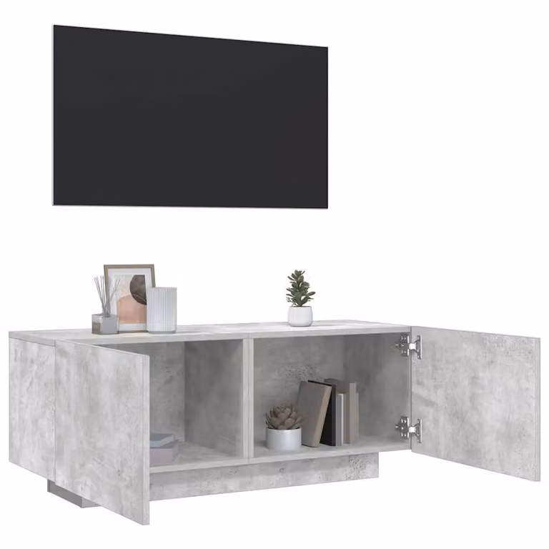 Mobile per TV vidaXL in legno multistrato, colore grigio cemento, L 100 cm x P 35 cm x H 40 cm