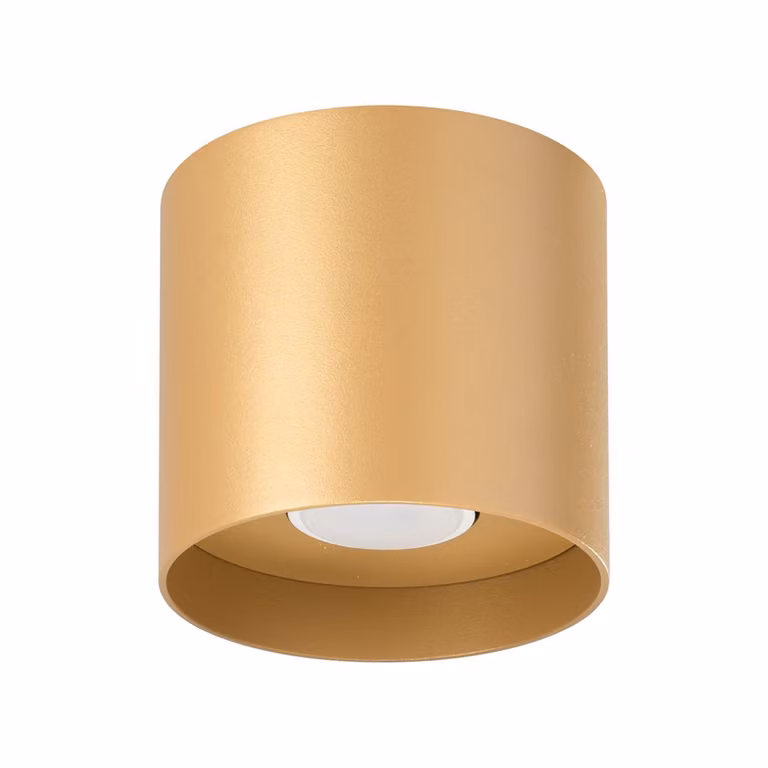 Lampada da soffitto MIKA oro 1xGU10 10W alluminio 11x12x12cm Sollux Lighting