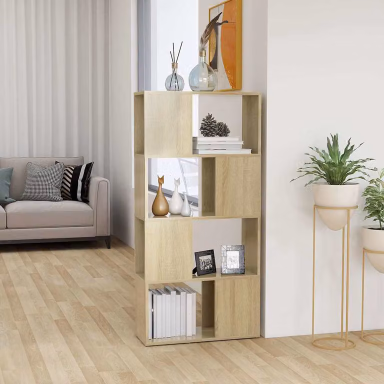 Libreria/Divisorio vidaXL in Rovere Sonoma, L: 60 cm, P: 24 cm, H: 124,5 cm