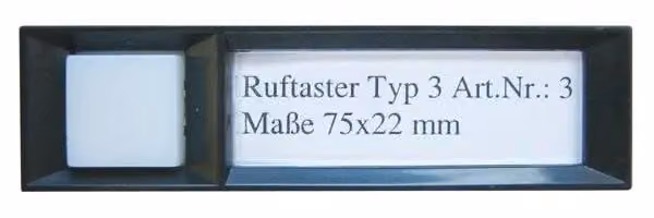 BTICINO Pulsante di chiamata tipo 3, posto esterno serie 500, 75x22 mm, sistema multifilare, 1 pz.